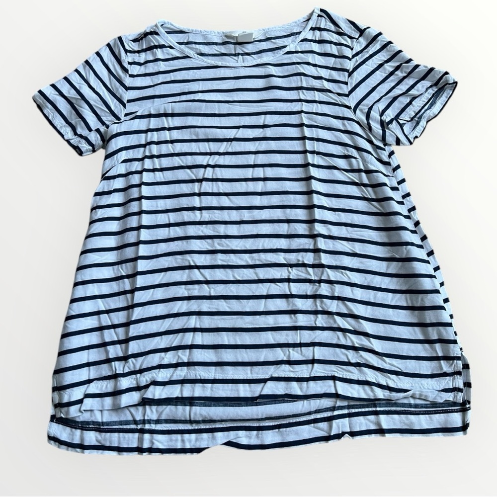 Striped Blue and Black Women's Top